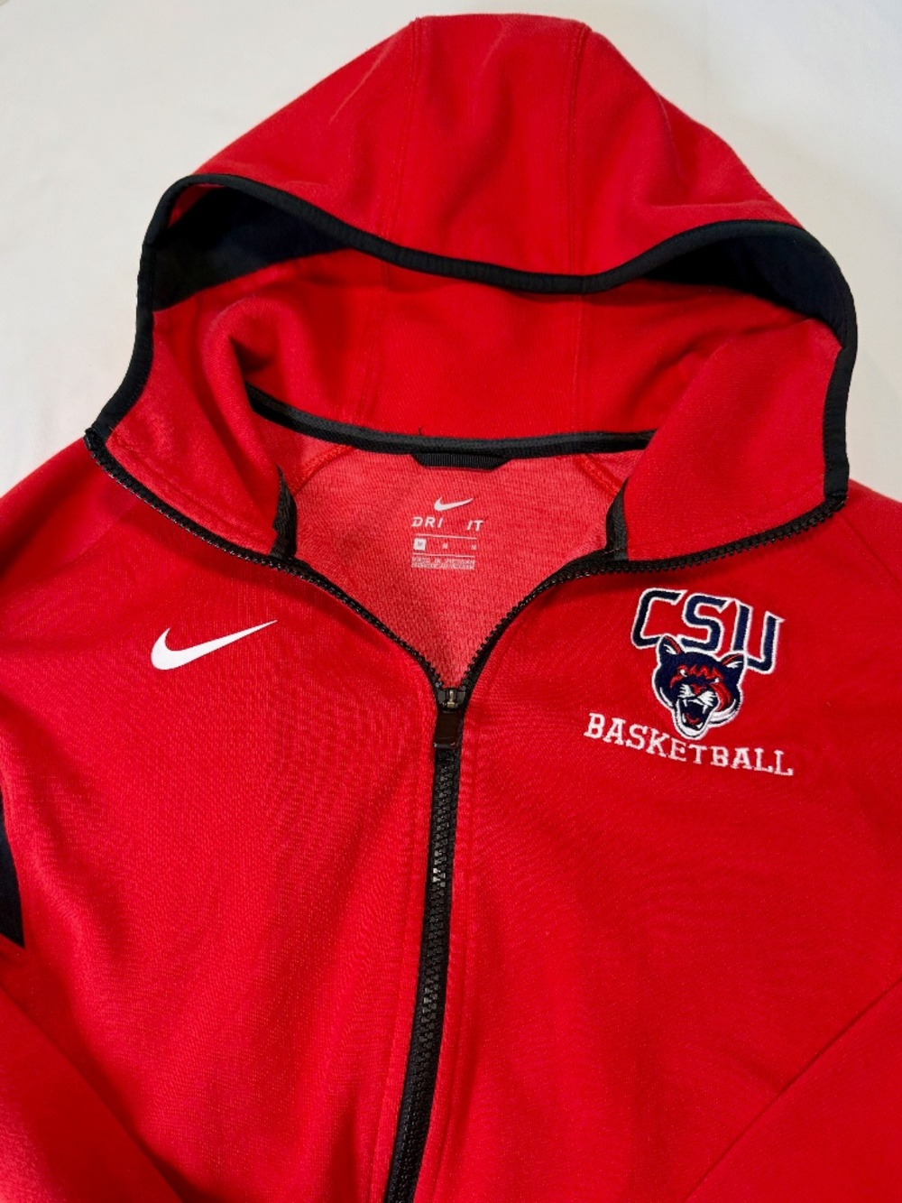Nike Women's Dri-FIT Red Black 2 Piece Sweatsuit Set Size Medium (UPDATED) - Picture 4 of 13